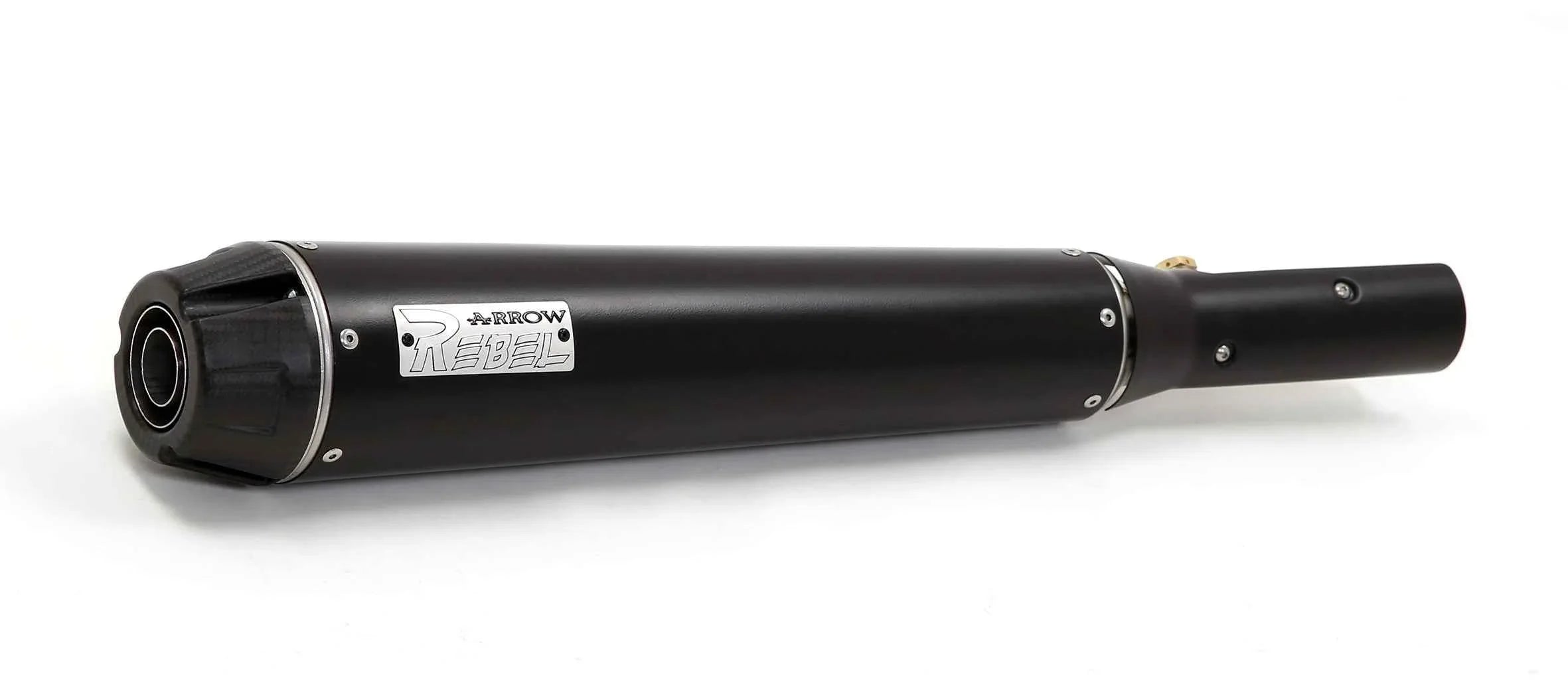 Terminale Rebel con fondello in alluminio lucido per Kawasaki Vulcan S 650 2025/2026 - Arrow (74516RBAT)