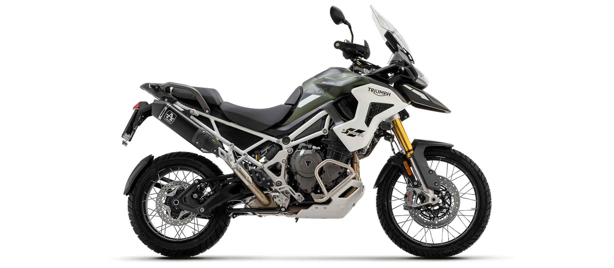 Terminale Veloce in alluminio Dark per Triumph TIGER 1200 2022/2024 - Arrow (72502VAN)