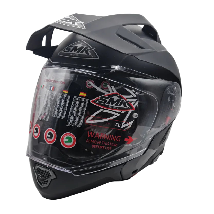 SMK Hybrid EVO Matt Black – 5-in-1 Dual Homologation P/J Modular Helmet ECE 22.05