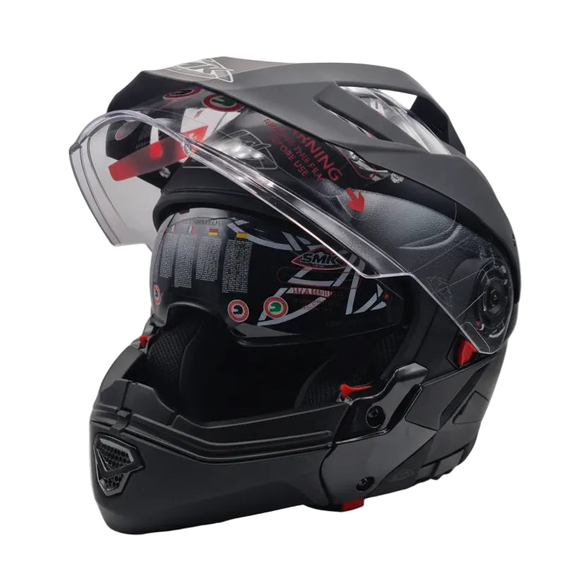 SMK Hybrid EVO Nero Opaco – Casco Modulare 5in1 Doppia Omologazione P/J ECE 22.05