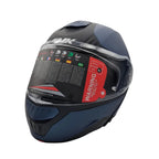SMK Gullwing Solid Casco Modulare Blu Opaco – ECE 22.06 Doppia P/J Pinlock Ready