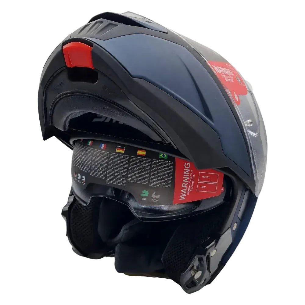 SMK Gullwing Solid Casco Modulare Blu Opaco – ECE 22.06 Doppia P/J Pinlock Ready