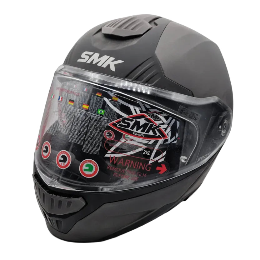 SMK Gullwing Solid Grigio Opaco – Casco Modulare P/J ECE 22.06 Pinlock Ready