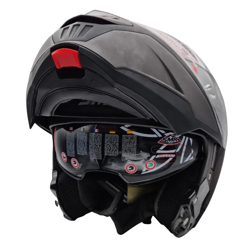 SMK Gullwing Solid Grigio Opaco – Casco Modulare P/J ECE 22.06 Pinlock Ready