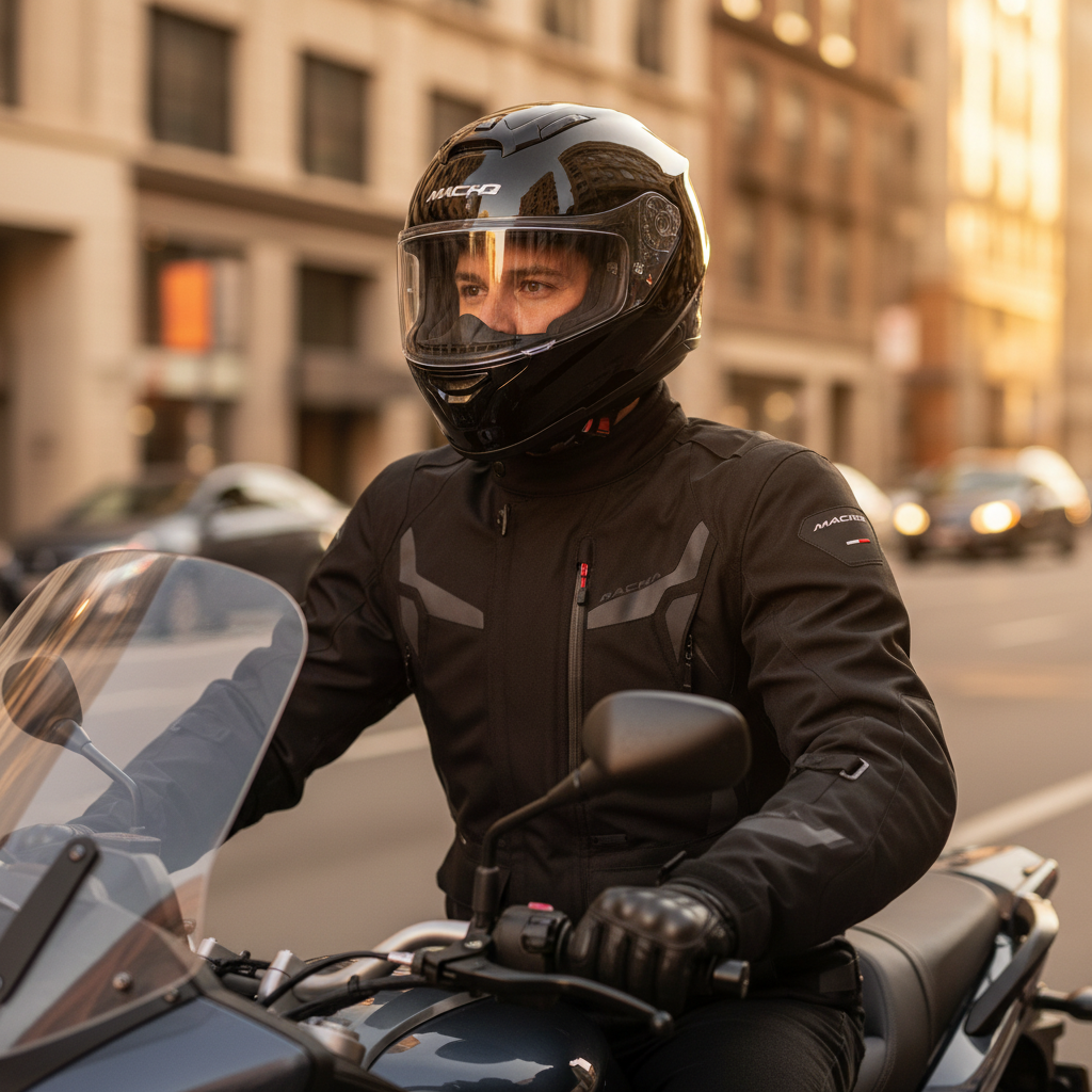 Macna Impact-Pro Giacca Moto Uomo Nero – Laminata Impermeabile Raintex DL CE - Moon Bike - Vista 7