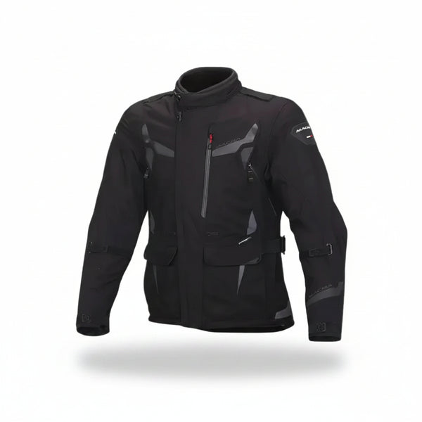Macna Impact-Pro Giacca Moto Uomo Nero – Laminata Impermeabile Raintex DL CE - Moon Bike - Vista 1