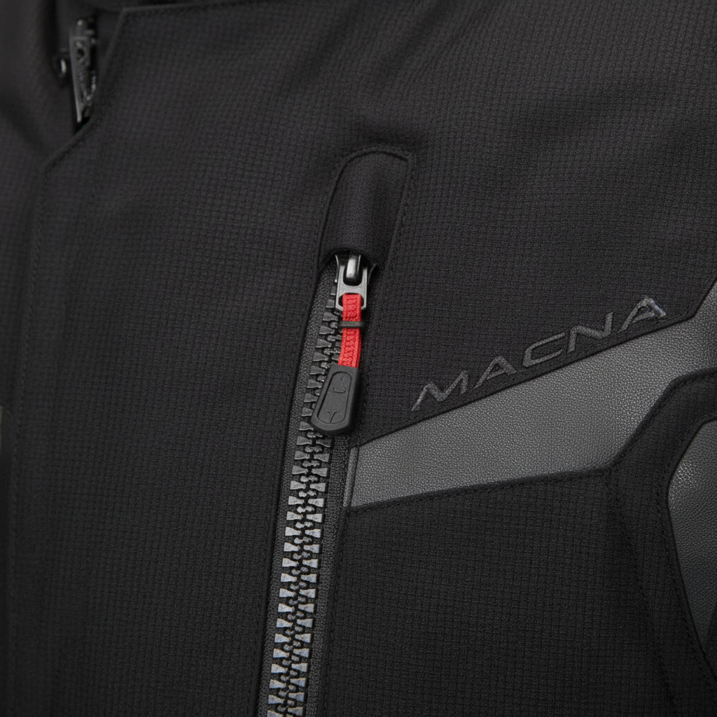 Macna Impact-Pro Giacca Moto Uomo Nero – Laminata Impermeabile Raintex DL CE - Moon Bike - Vista 4