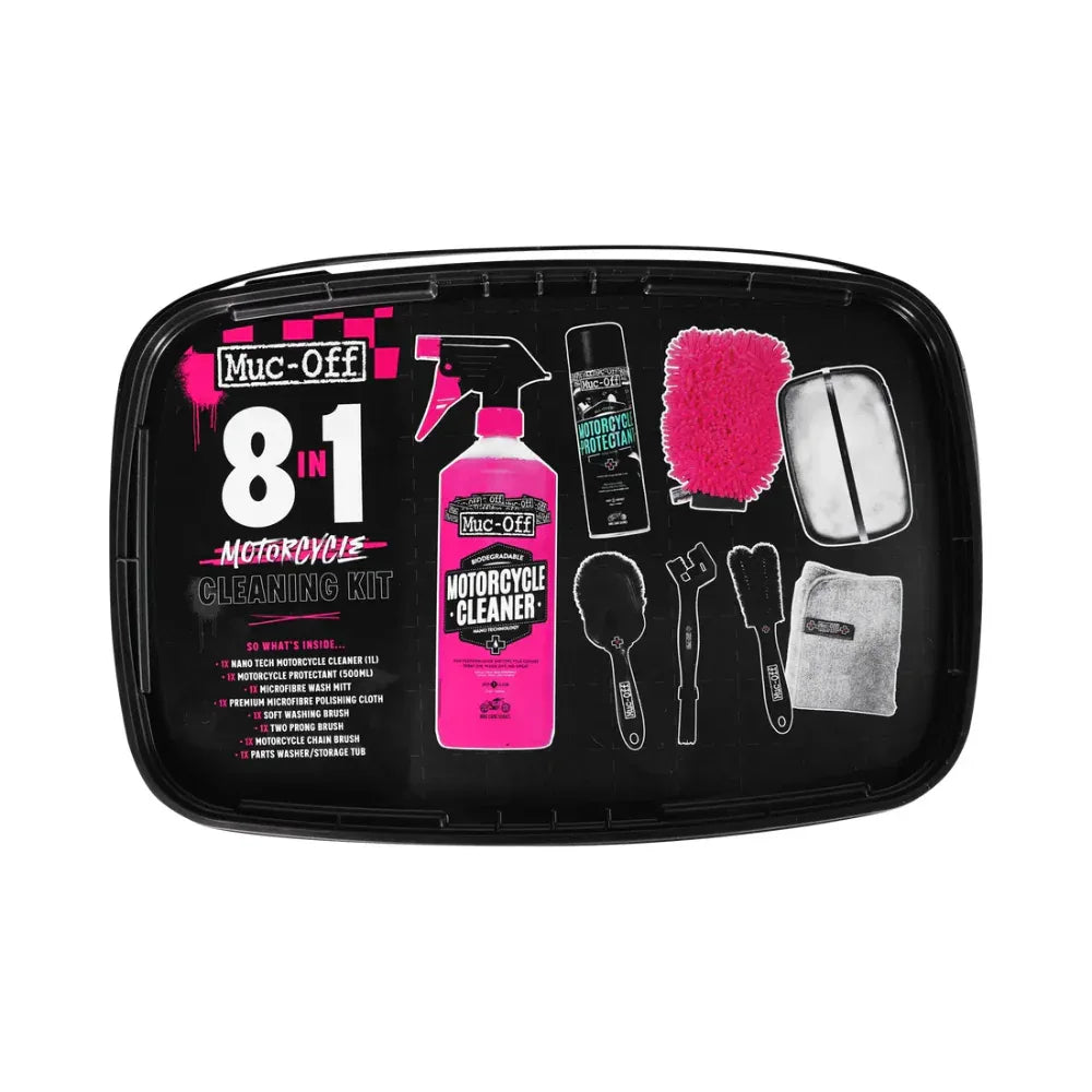 Muc-Off Muc-Off Motorcycle Cleaning Kit 8 in 1 - Kit Pulizia Moto Completo Pulizia del veicolo - Moon Bike - Vista 2