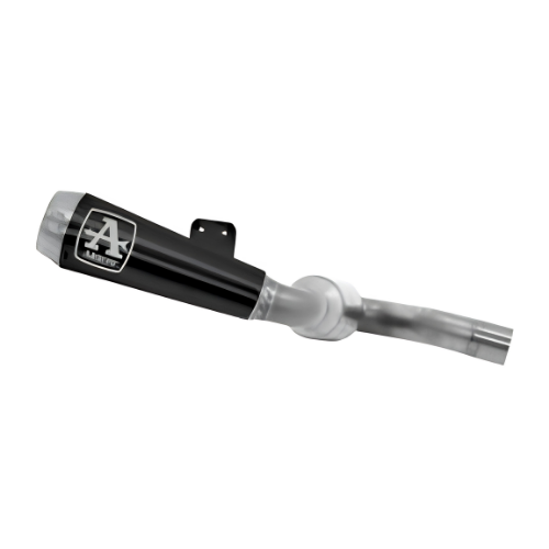 Terminale Arrow 77502PRN Pro-Race con corpo in acciaio Dark nero e fondello in acciaio inox, raccordo integrato