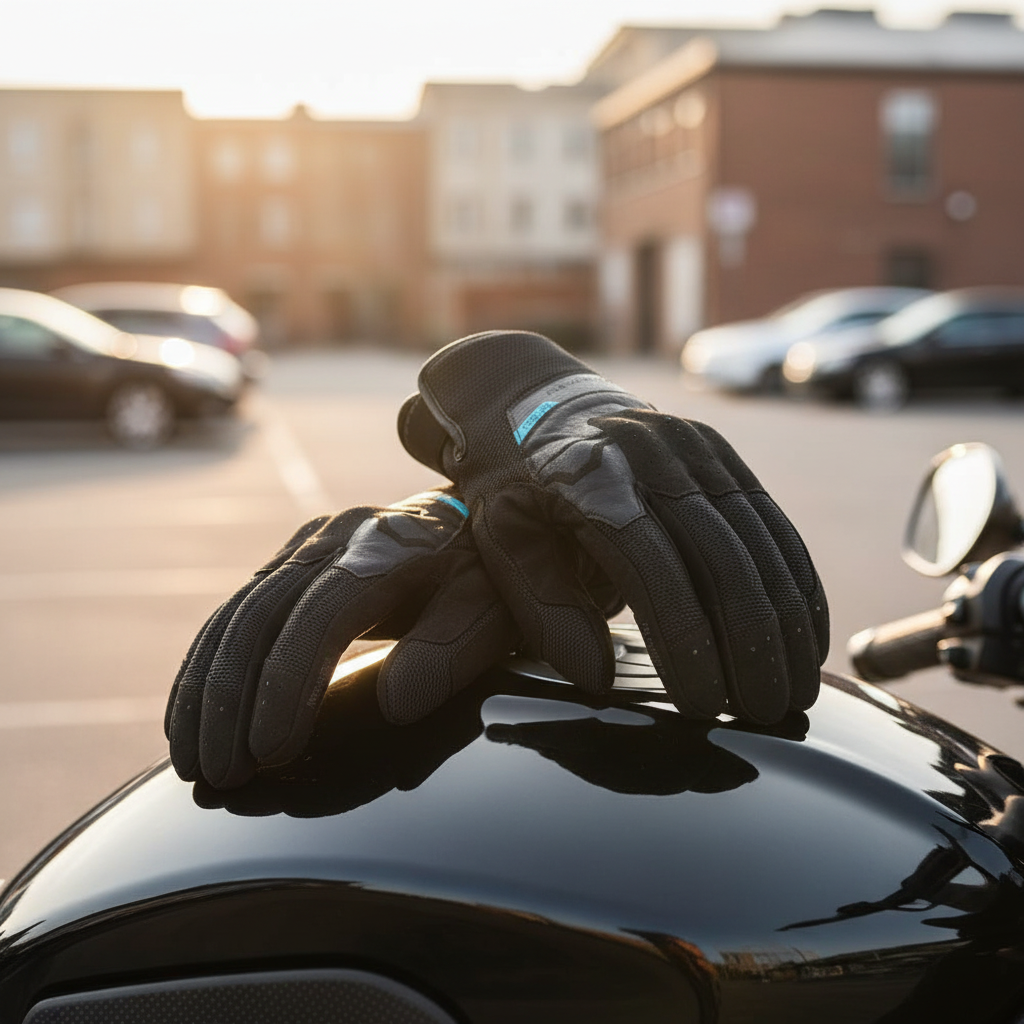 Macna Macna Pelgram Guanti Moto Estivi Evercool™ Nero – CE EN 13594 Ventilati UV Nero Guanti da moto - Moon Bike - Vista 8