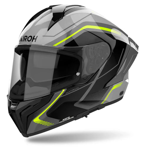 Airoh Casco Matryx Wide Yellow Gloss - Airoh Caschi integrali - Moon Bike - Vista 1