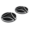 Coperture laterali logate metallo nero argento Momo Design ricambio FGTR E2206