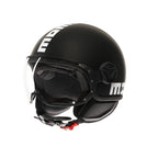 Momo Design FGTR Classic E2206 Casco Jet Nero Opaco/Bianco – Mono ECE 22.06 - Moon Bike - Vista 2
