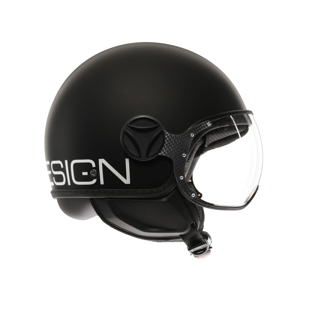 Momo Design FGTR Classic E2206 Casco Jet Nero Opaco/Bianco – Mono ECE 22.06 - Moon Bike - Vista 3