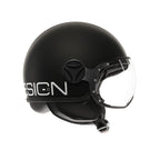 Momo Design FGTR Classic E2206 Casco Jet Nero Opaco/Bianco – Mono ECE 22.06 - Moon Bike - Vista 3