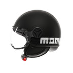 Momo Design FGTR Classic E2206 Casco Jet Nero Opaco/Bianco – Mono ECE 22.06 - Moon Bike - Vista 4