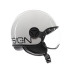 Casco Momo Design FGTR Classic Bianco Lucido Nero - vista posteriore