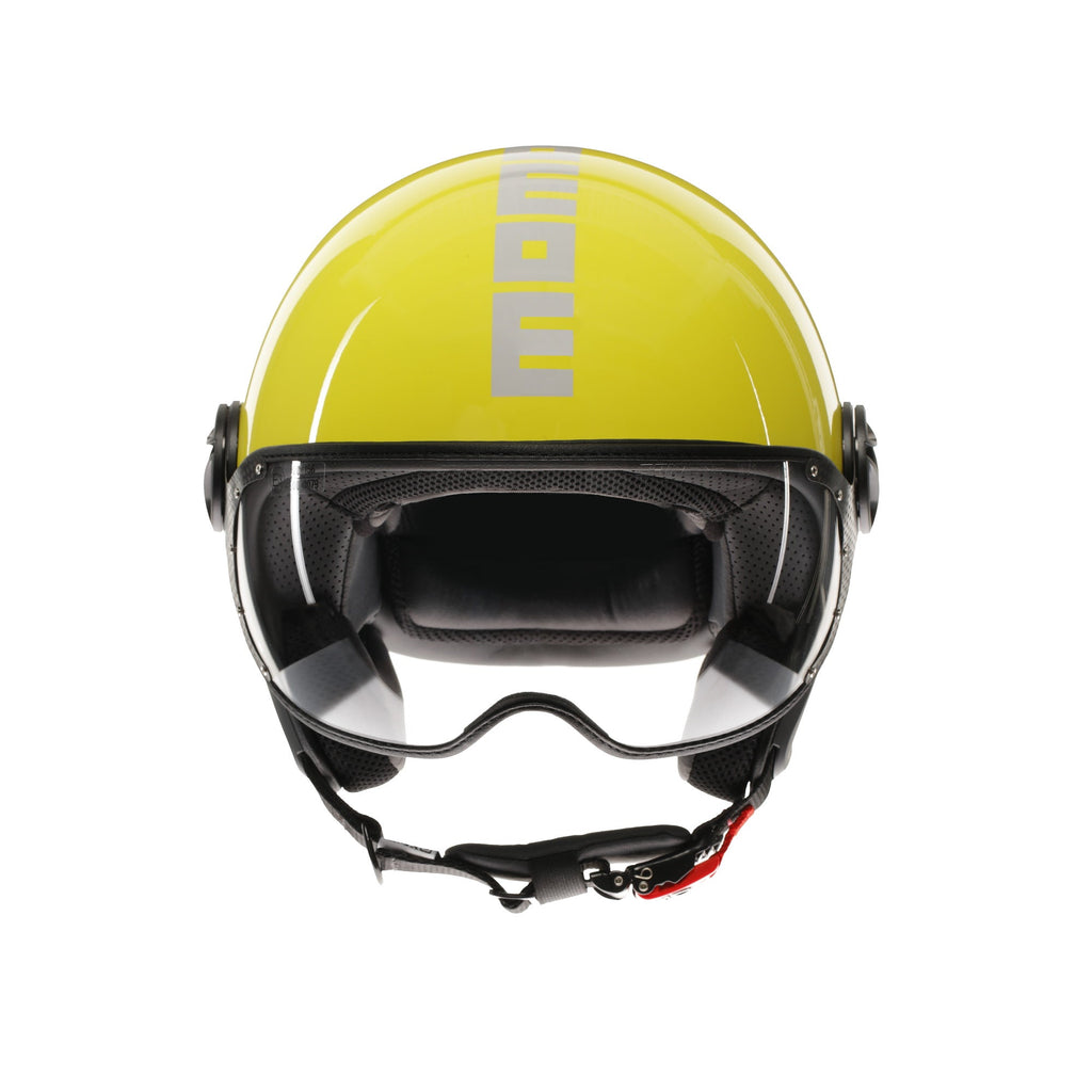 Casco Momo Design FGTR Classic Candy Giallo Bianco - vista principale