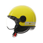 Casco Momo Design FGTR Classic Candy Giallo Bianco - vista frontale
