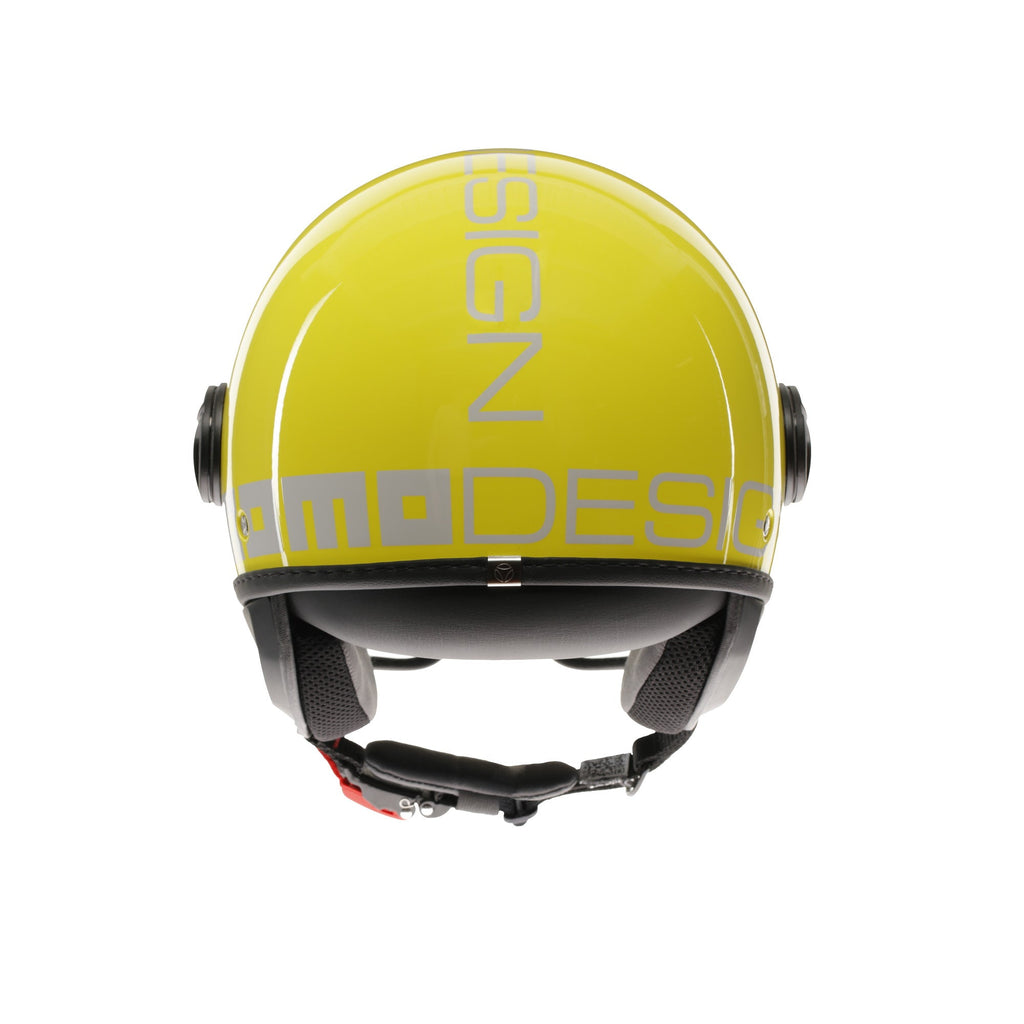 Casco Momo Design FGTR Classic Candy Giallo Bianco - dettaglio