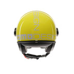 Casco Momo Design FGTR Classic Candy Giallo Bianco - dettaglio