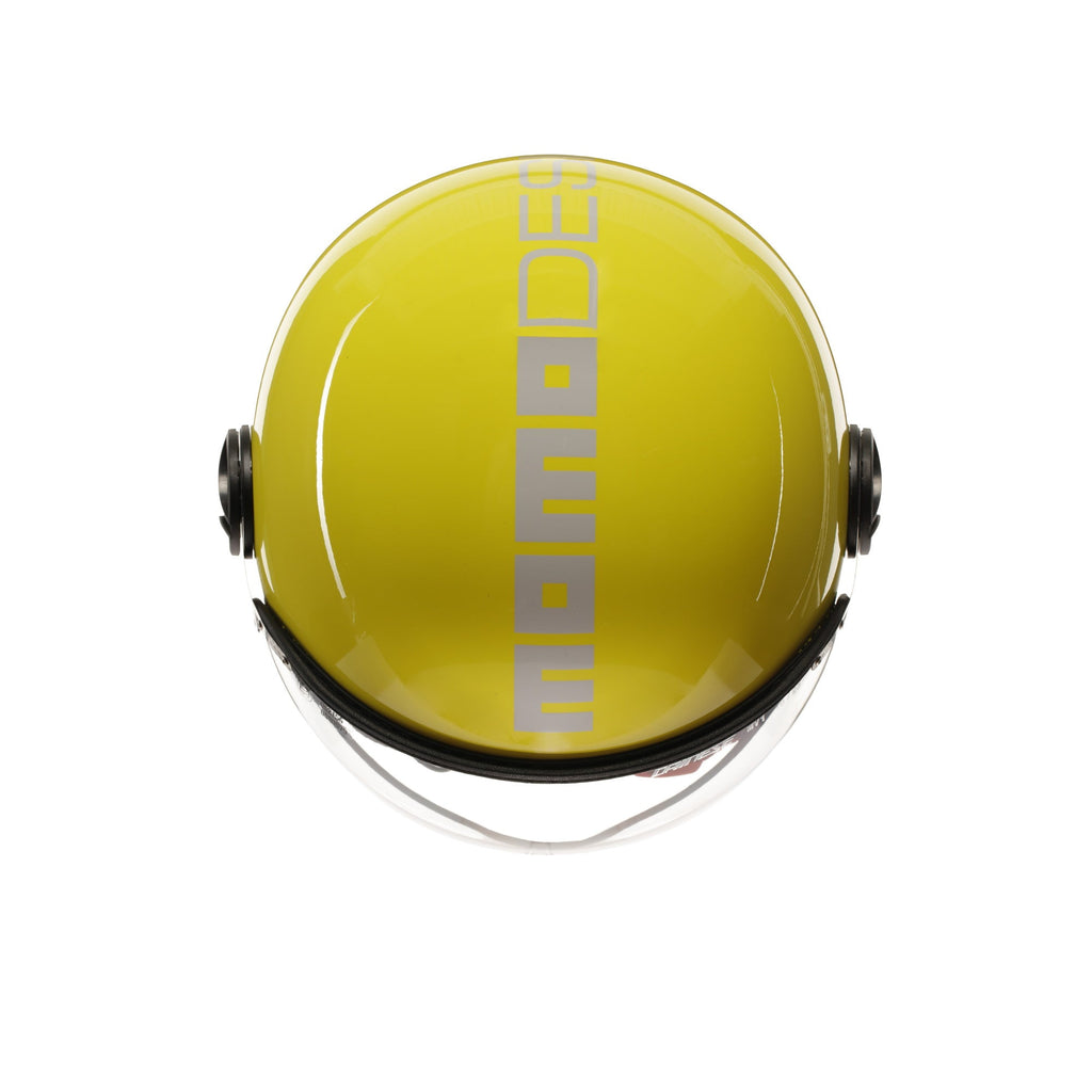 Casco Momo Design FGTR Classic Candy Giallo Bianco - dettaglio visiera
