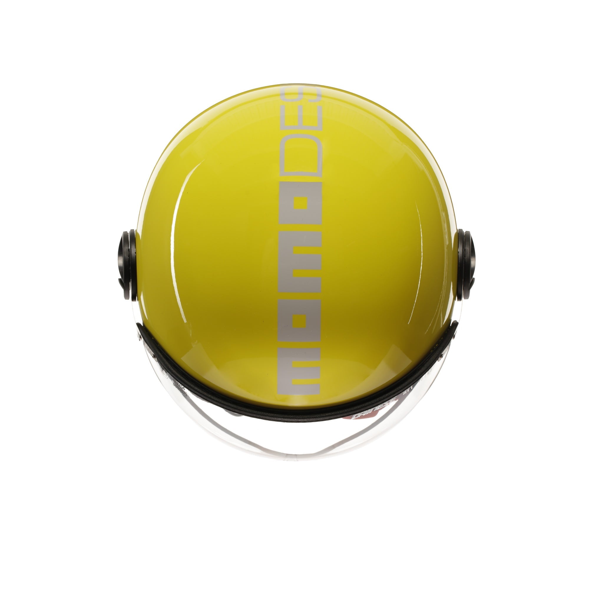 Casco Momo Design FGTR Classic Candy Giallo Bianco - dettaglio visiera