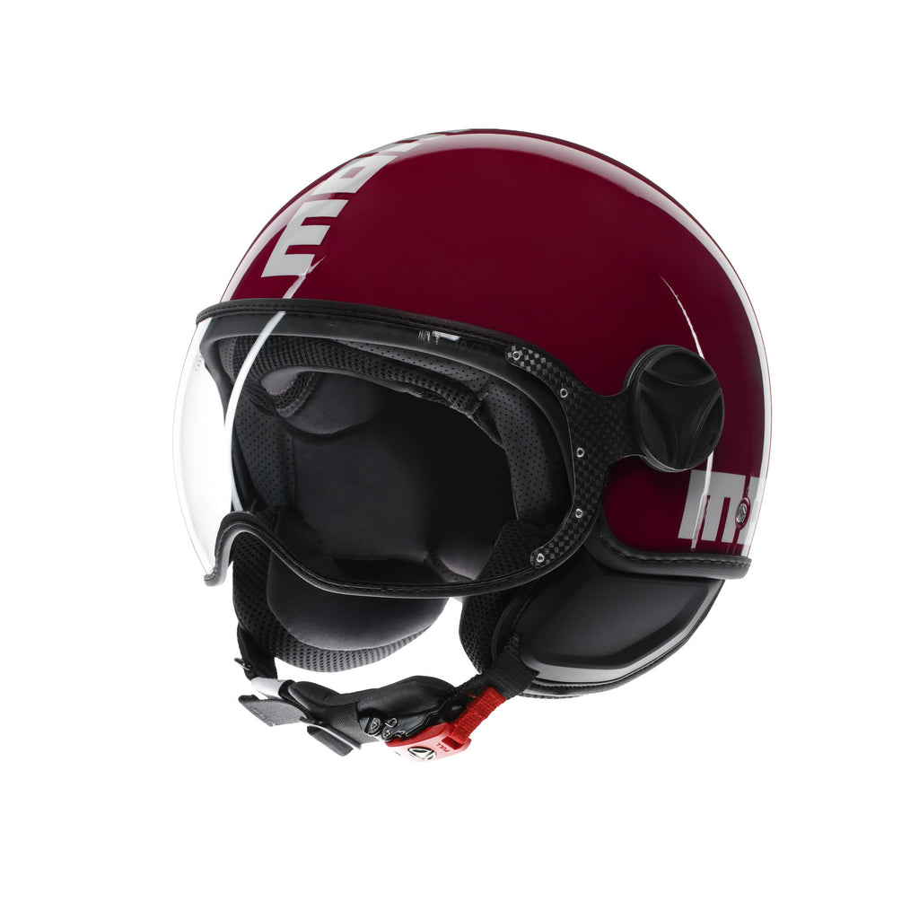 Casco Momo Design FGTR Classic Candy Viola Bianco - vista laterale