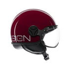 Casco Momo Design FGTR Classic Candy Viola Bianco - vista posteriore