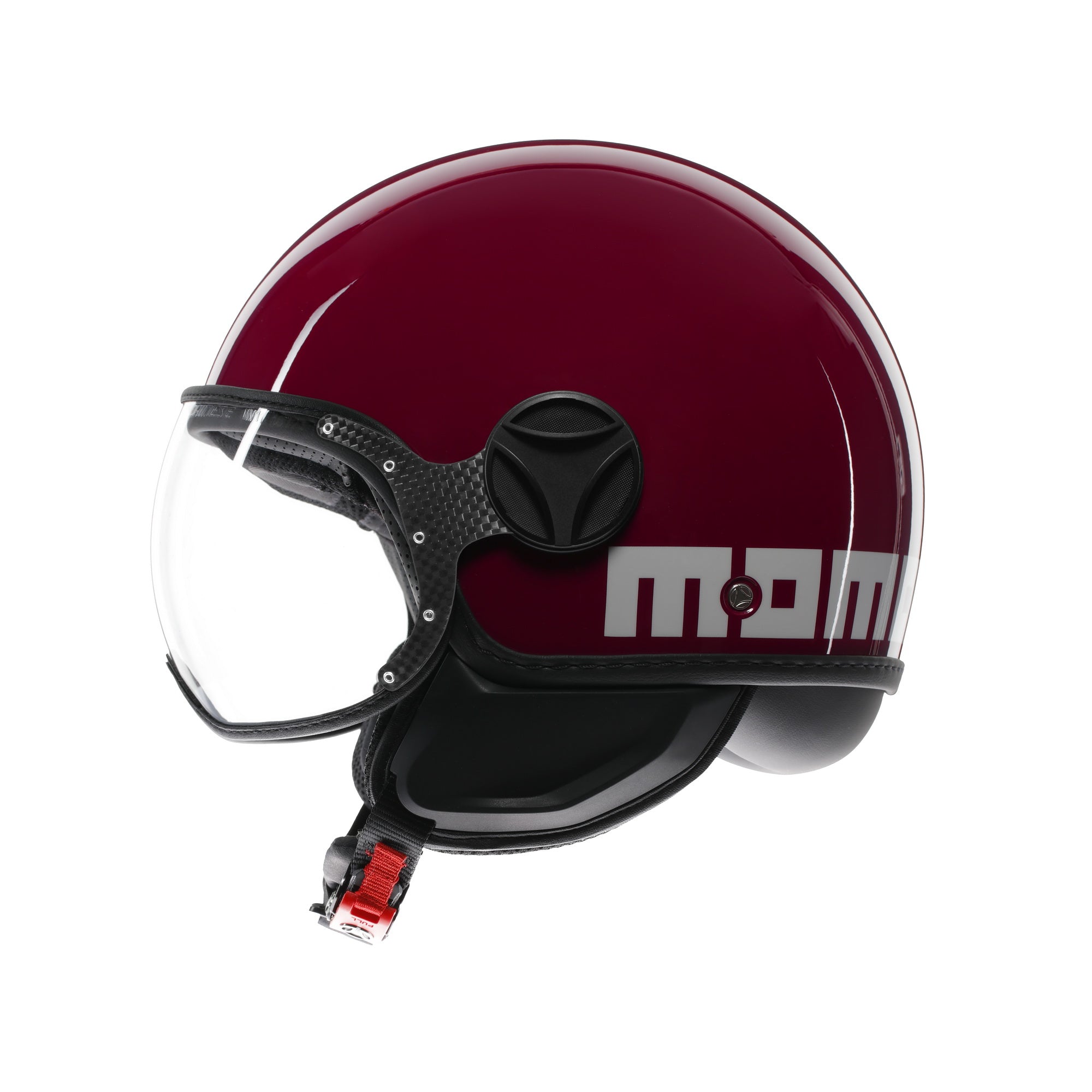 Casco Momo Design FGTR Classic Candy Viola Bianco - vista frontale