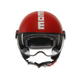Casco Momo Design FGTR Classic Candy Rosso Opaco Bianco - vista principale