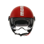 Casco Momo Design FGTR Classic Candy Rosso Opaco Bianco - vista principale