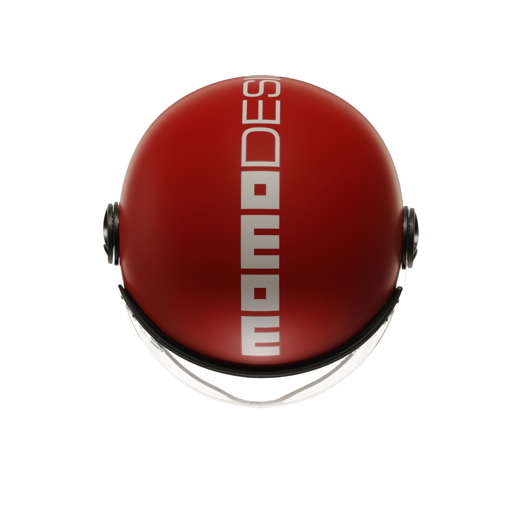 Casco Momo Design FGTR Classic Candy Rosso Opaco Bianco - dettaglio visiera