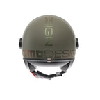 Momo Design FGTR Classic Flip Casco Jet Verde Opaco Bronzo – ECE 22.06 - Moon Bike - Vista 5