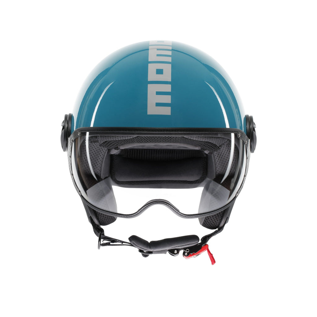 Casco Momo Design FGTR Classic Candy Blu Lago Bianco - vista principale