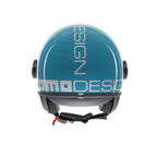 Casco Momo Design FGTR Classic Candy Blu Lago Bianco - dettaglio