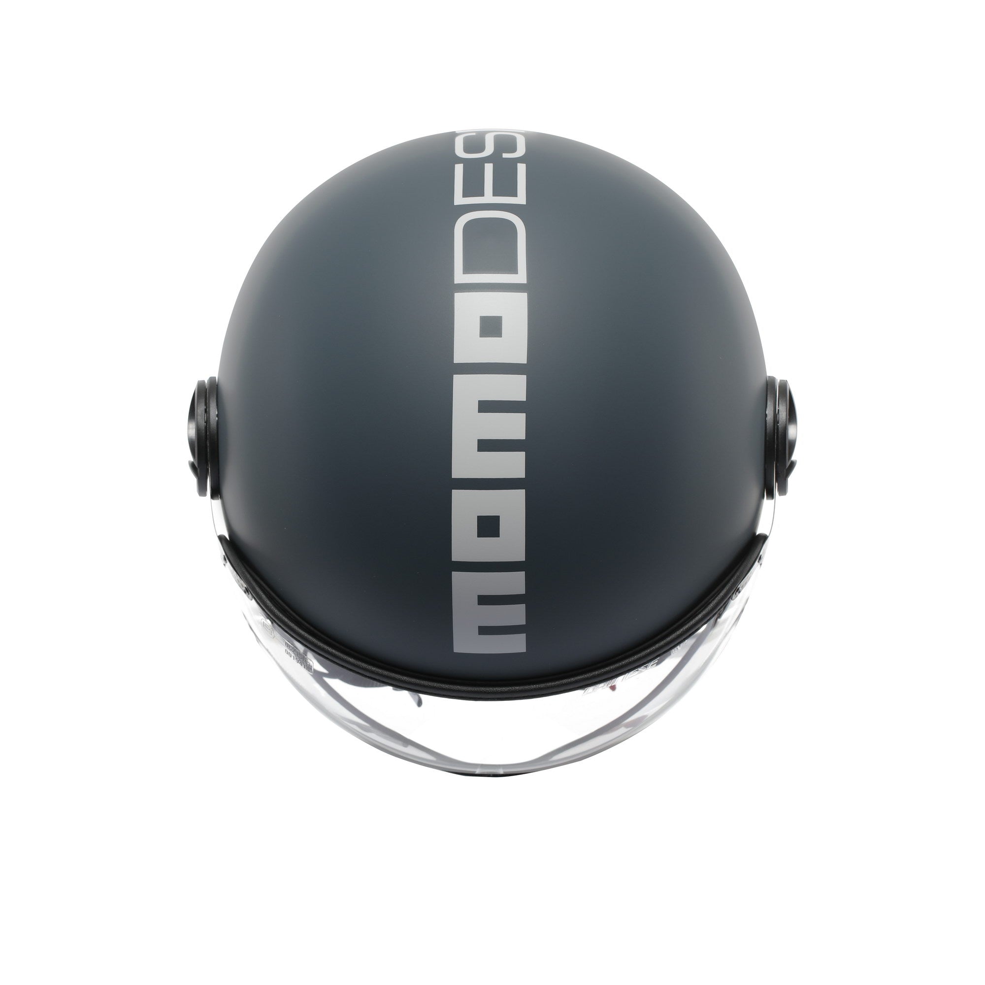Momo Design FGTR Classic Candy Casco Jet Ottanio Opaco Grigio Bianco – ECE 22.06 ABS Visiera - Moon Bike - Vista 6