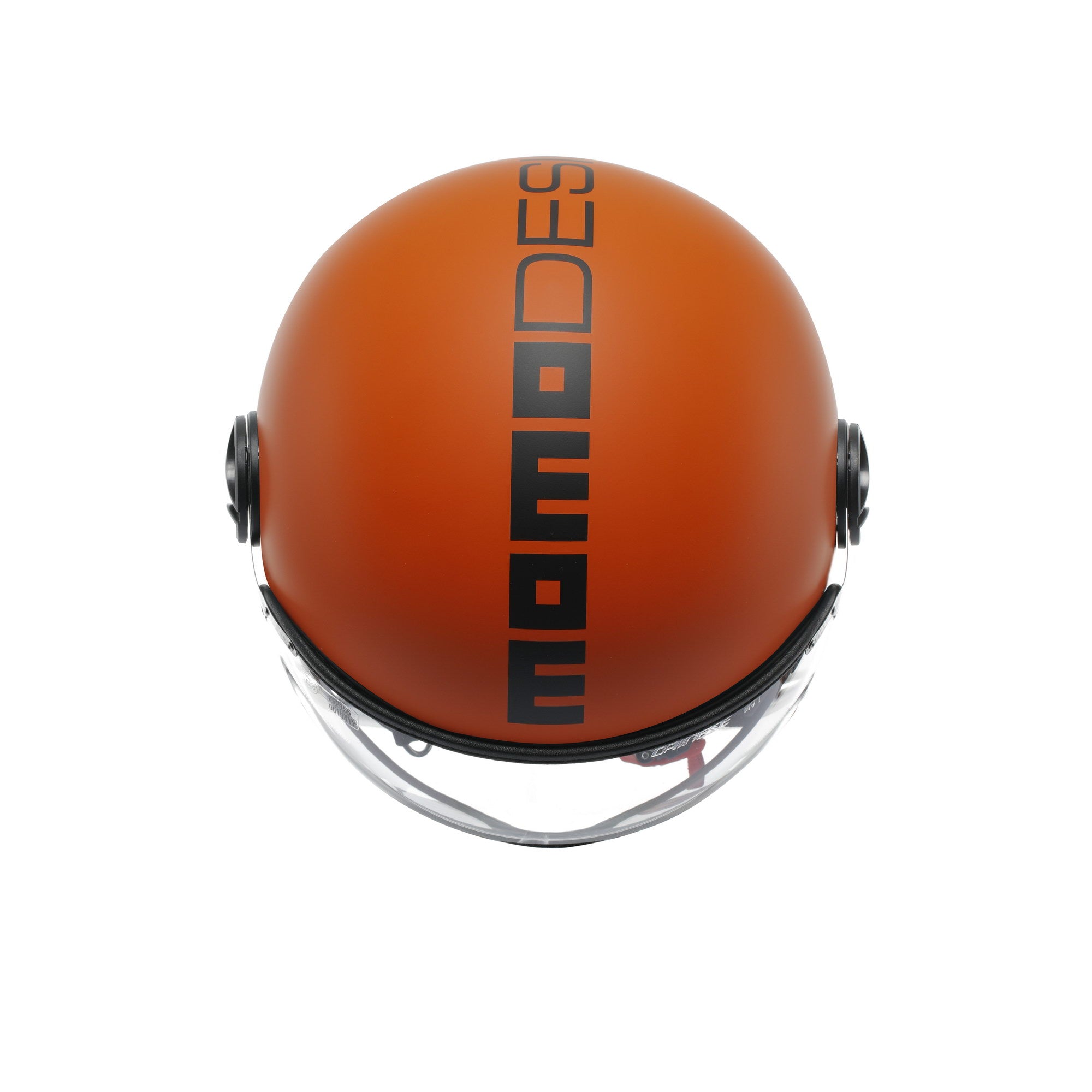 Casco Momo Design FGTR Classic Arancione Opaco Nero - dettaglio visiera