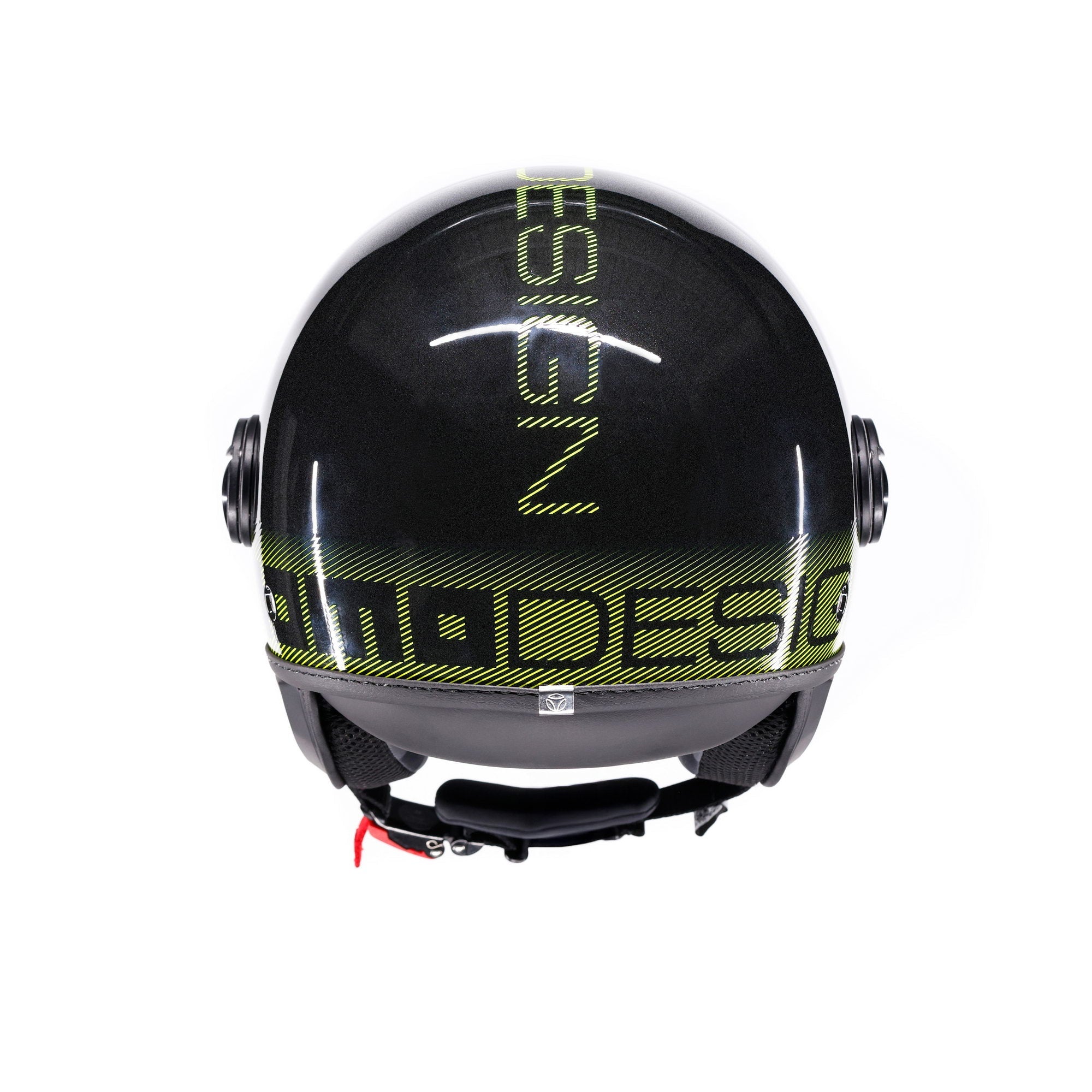 Momo Design FGTR Classic Stripes E2206 Nero Glitter Giallo Fluo - dettaglio grafica Stripes