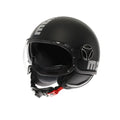 Momo Design FGTR EVO Mono Casco Jet Nero Opaco/Argento – Doppia Visiera ECE 22.06 - Moon Bike - Vista 1