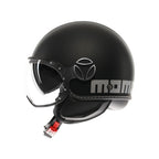 Casco Momo Design FGTR EVO Nero Opaco Argento - vista frontale