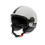 Casco Momo Design FGTR EVO Bianco Quarzo Nero - vista laterale