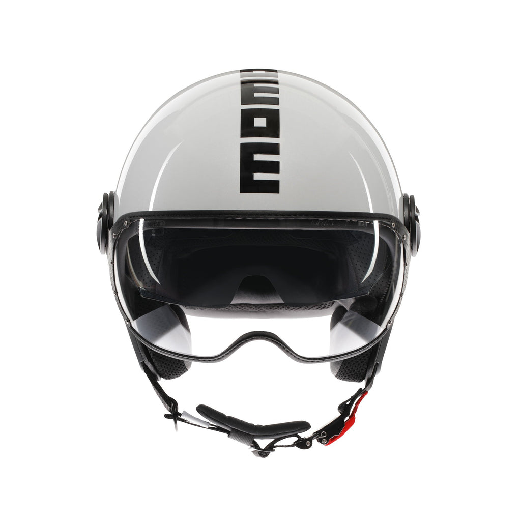 Casco Momo Design FGTR EVO Bianco Quarzo Nero - vista principale