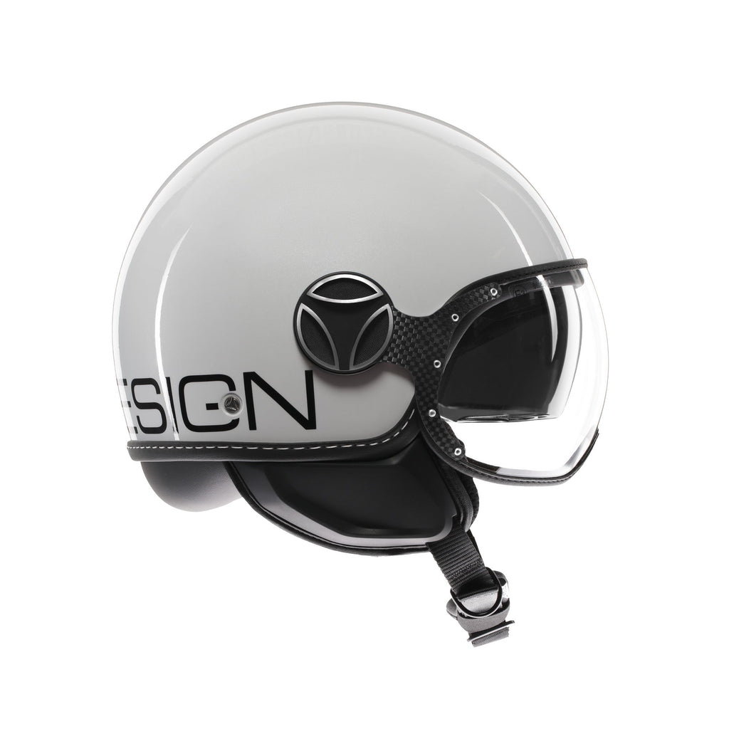 Casco Momo Design FGTR EVO Bianco Quarzo Nero - vista posteriore