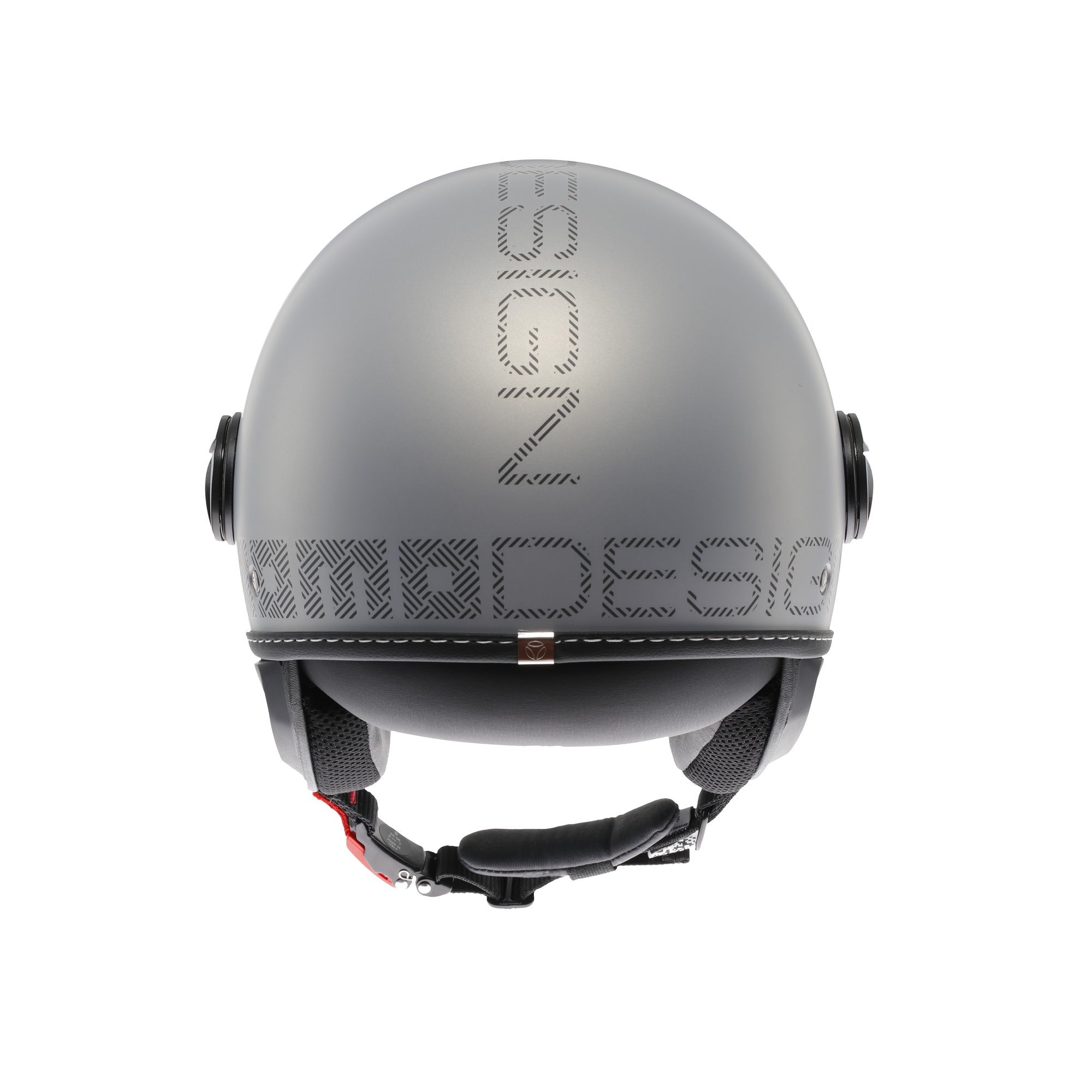 Casco Momo Design FGTR EVO HIP Grigio Opaco Texture Ceruleo - dettaglio visierino solare
