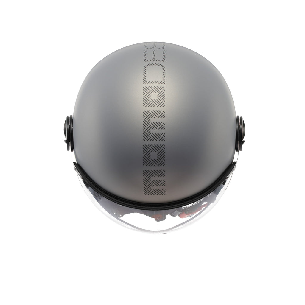 Casco Momo Design FGTR EVO HIP Grigio Opaco Texture Ceruleo - dettaglio