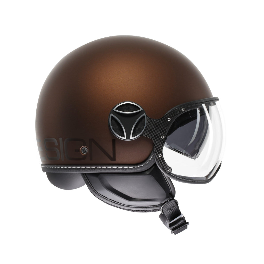 Casco Momo Design FGTR EVO Espresso Opaco Nero - vista posteriore