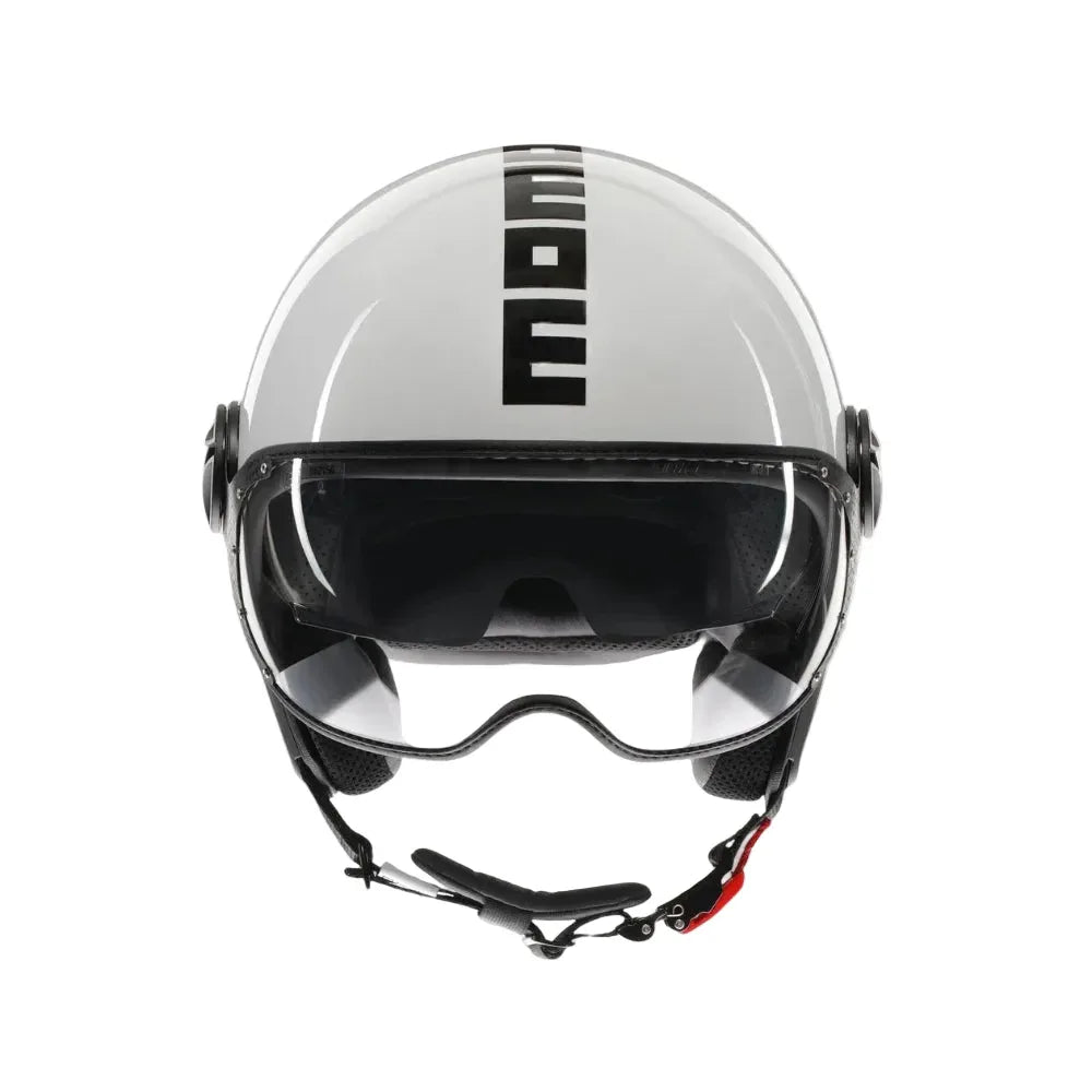 Momo Design Momo Design FGTR EVO E2206 Casco Jet Bianco Quarzo Lucido/Nero – Doppia Visiera Nero Caschi aperti - Moon Bike - Vista 3