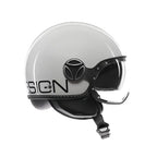 Momo Design Momo Design FGTR EVO E2206 Casco Jet Bianco Quarzo Lucido/Nero – Doppia Visiera Nero Caschi aperti - Moon Bike - Vista 5