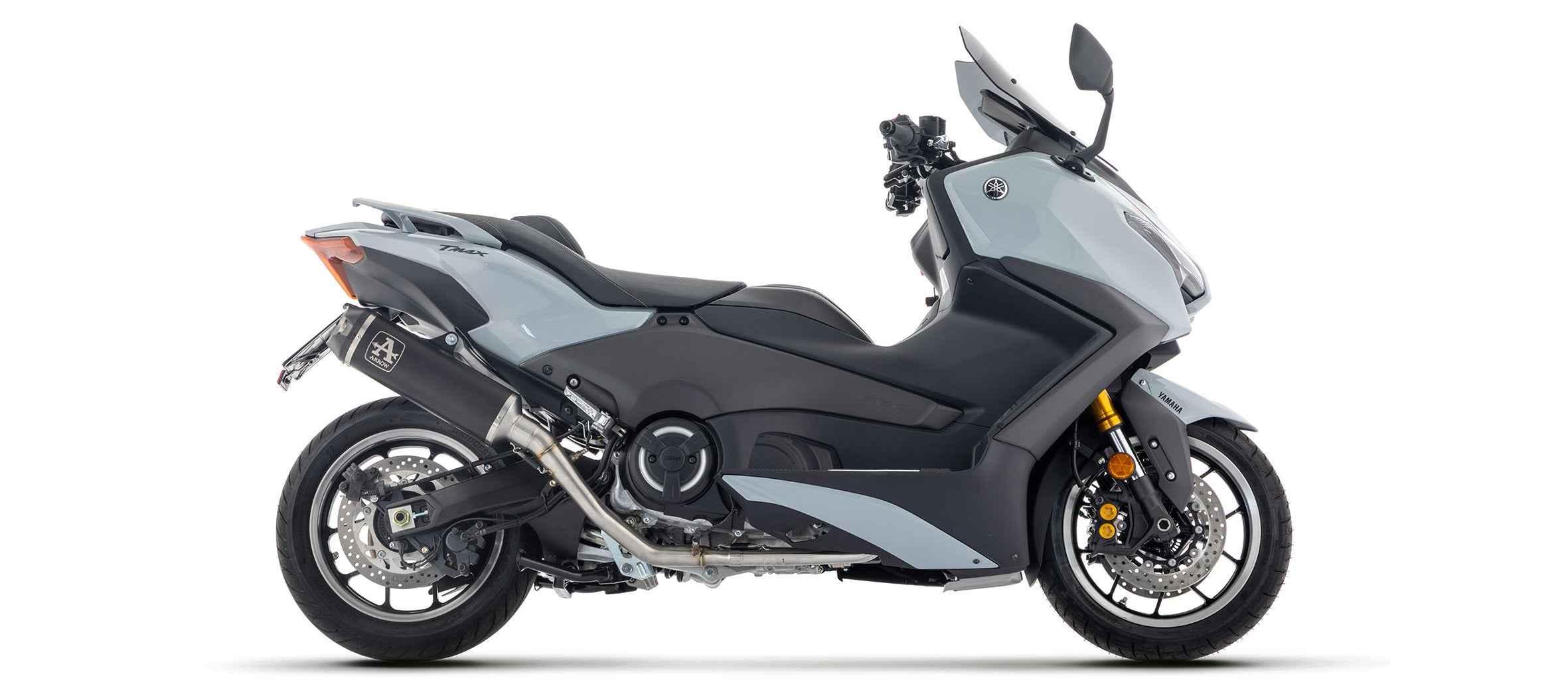 Kit completo racing con terminale Indy Race in titanio Dark per Yamaha TMAX 560 2025/2026 - Arrow (73022PKN)